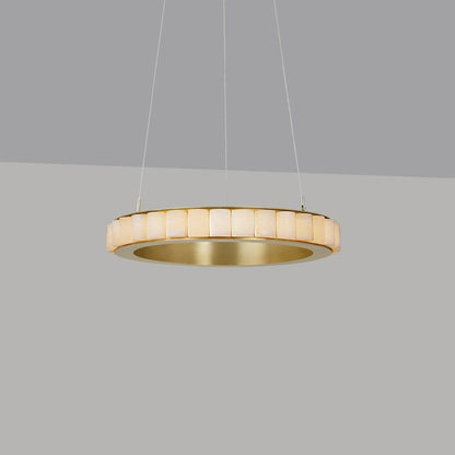 WOMO Tiered Circular Alabaster Chandelier-WM2858