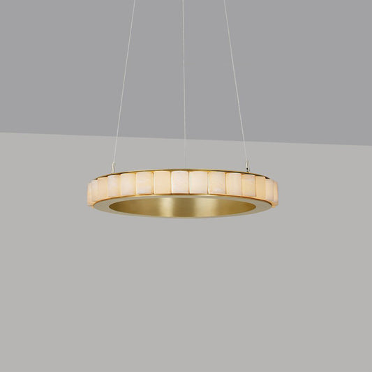 WOMO Tiered Circular Alabaster Chandelier-WM2858