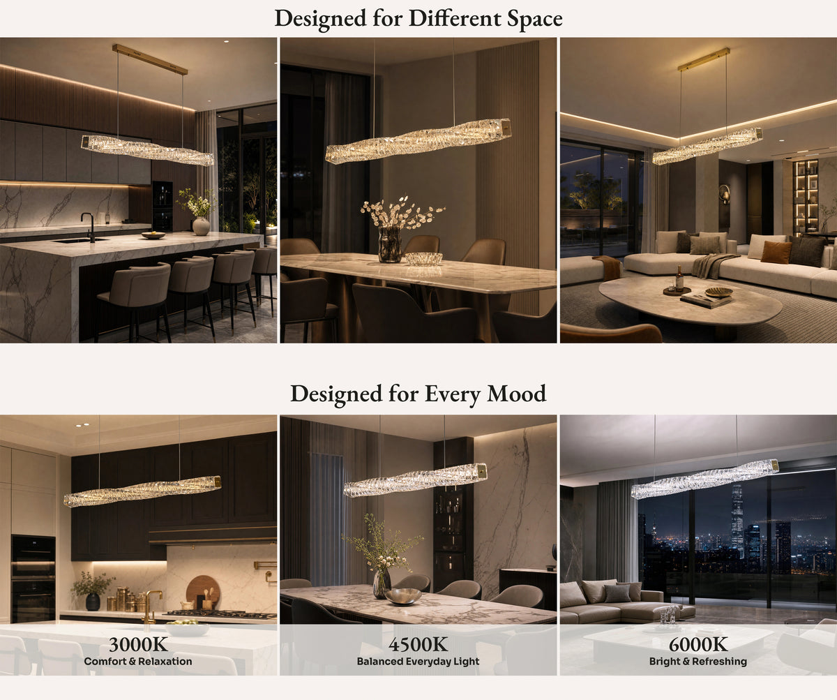 WOMO Twist Linear Crystal Chandelier-WM2193