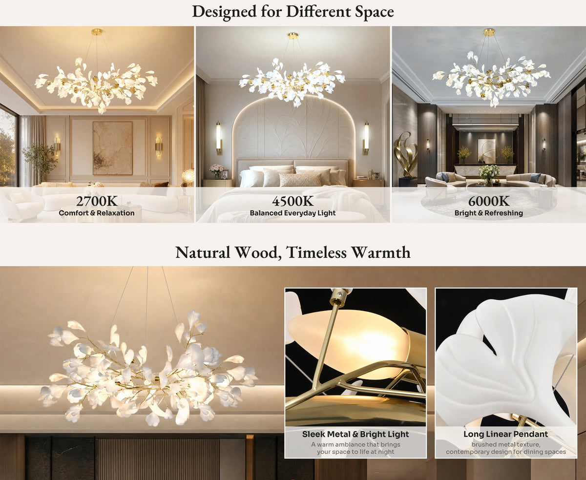 WOMO Gingko Branch Chandelier-WM2424