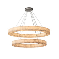 WOMO Lueur Round Alabaster Chandelier - Rivage
