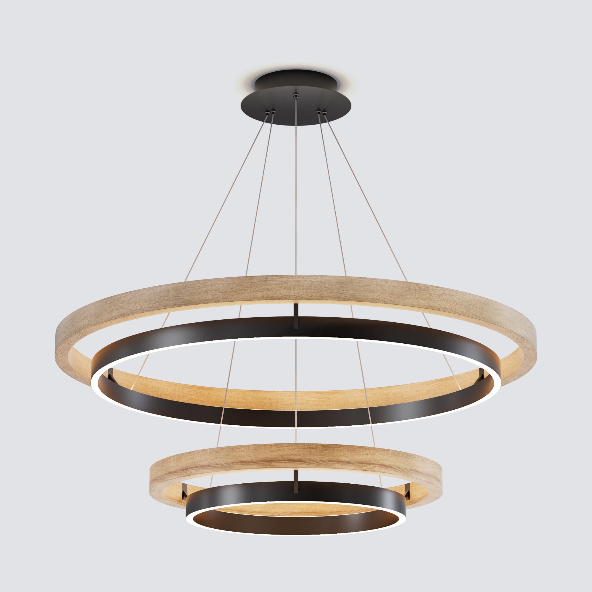 WOMO Circular Led Wood Chandelier-WM2492
