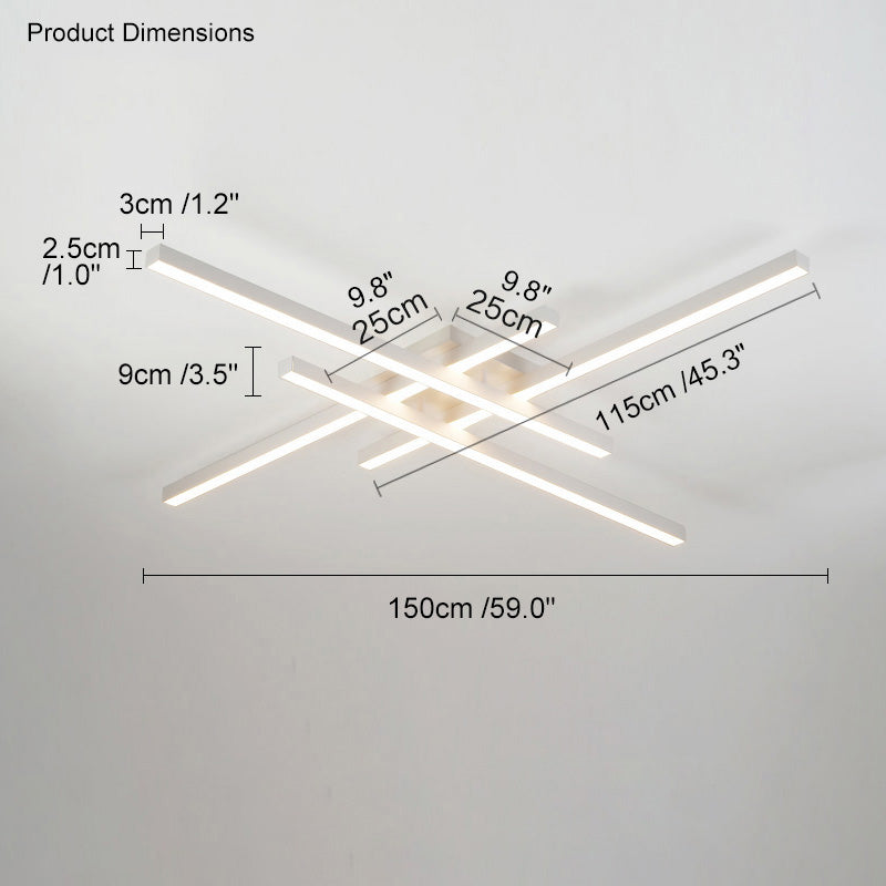 WOMO Grid Integrated Led Flush Mount Ceiling Light-WM1004