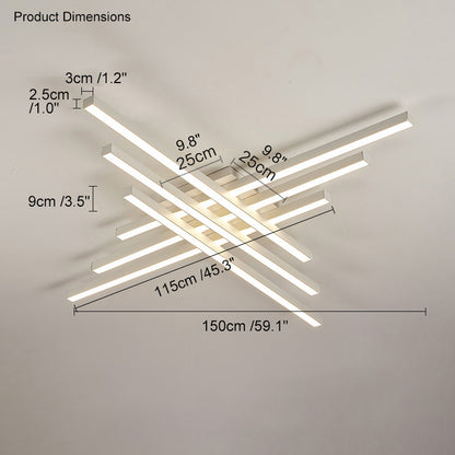 WOMO Grid Integrated Led Flush Mount Ceiling Light-WM1004