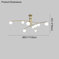 WOMO Branching Frosted Glass Bubble Chandelier-WM2295a