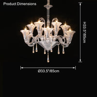 WOMO Tiered Candelabra Glass Chandelier-WM2400