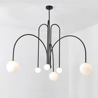 WOMO Glass Globe Arm Chandelier-WM2522