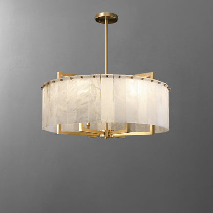 WOMO Round Alabaster Chandelier-WM2390