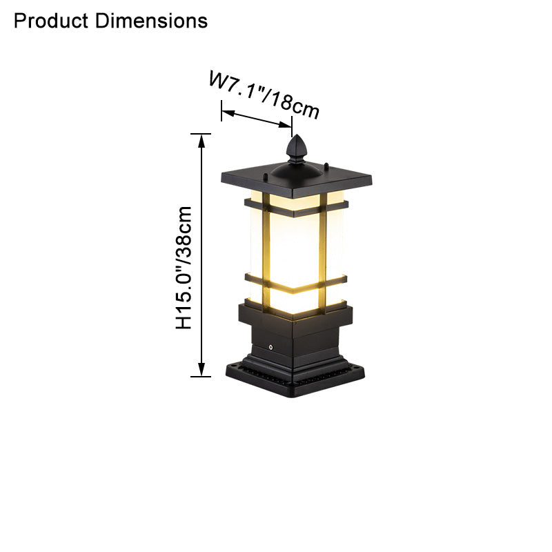 WOMO Square Outdoor Pillar Light-WM9063