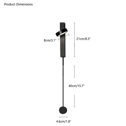 WOMO Adjustable Black/Gold Pendulum Wall Sconce-WM6029