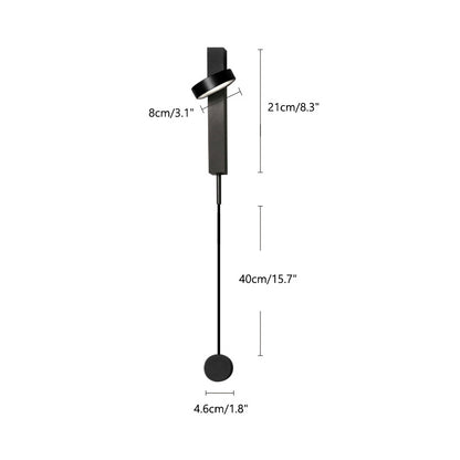 WOMO Adjustable Black/Gold Pendulum Wall Sconce-WM6029