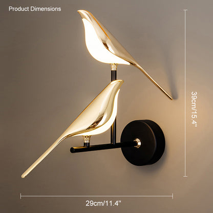 WOMO Gold Birds Wall Sconce-WM6033