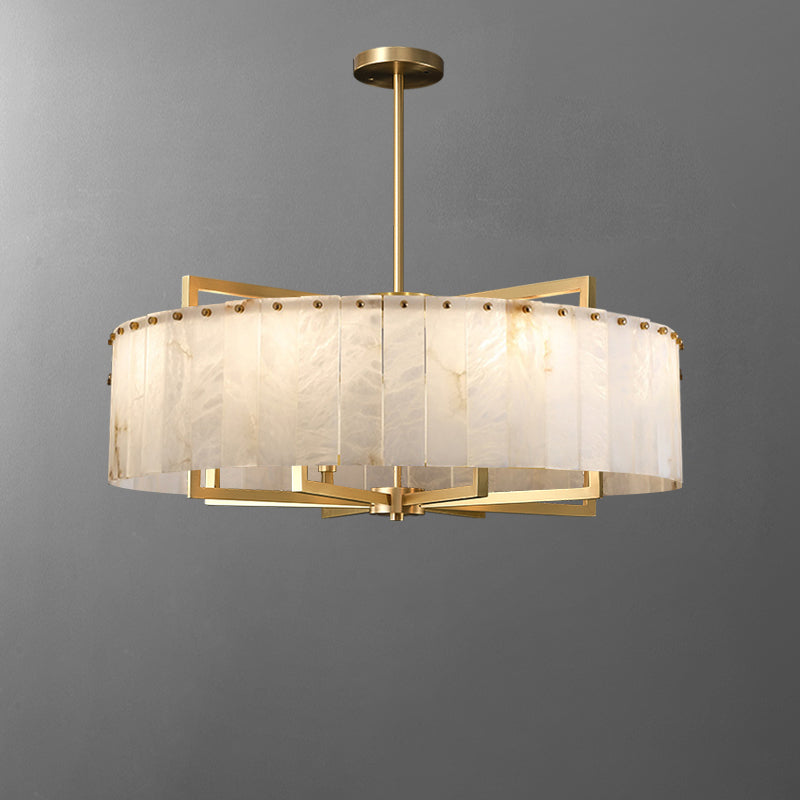 WOMO Round Alabaster Chandelier-WM2390