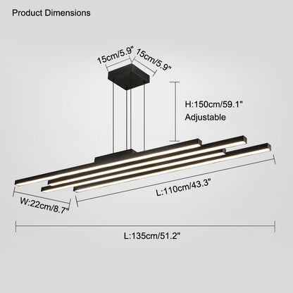 WOMO Wireless Linear Led Chandelier-WM2012