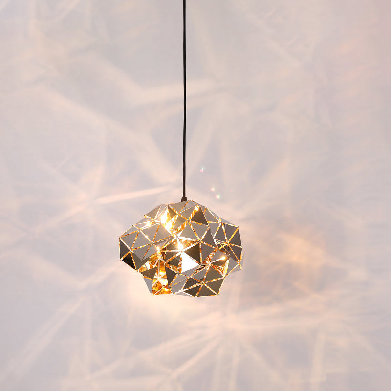 WOMO Geometric Chrome Pendant Light-WM2396