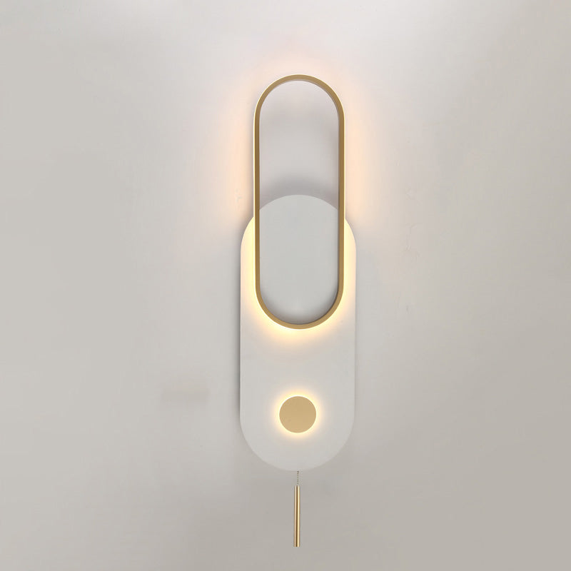 WOMO Pull Chain Oval Wall Sconce-WM6063