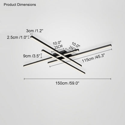 WOMO Grid Integrated Led Flush Mount Ceiling Light-WM1004