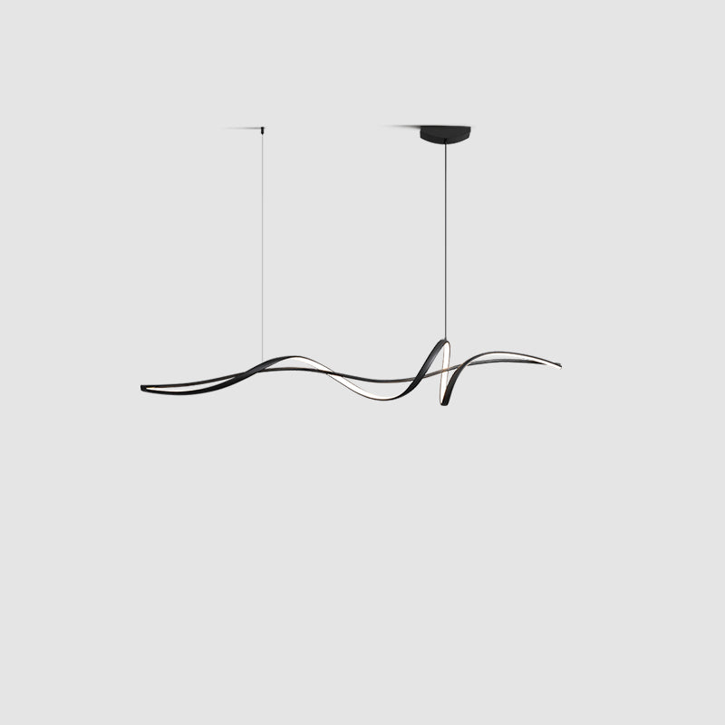 WOMO Black Spiral Led Pendant Light-WM2299