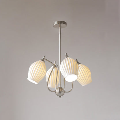 WOMO Fluted Ceramic shaded Chandelier-WM2121a