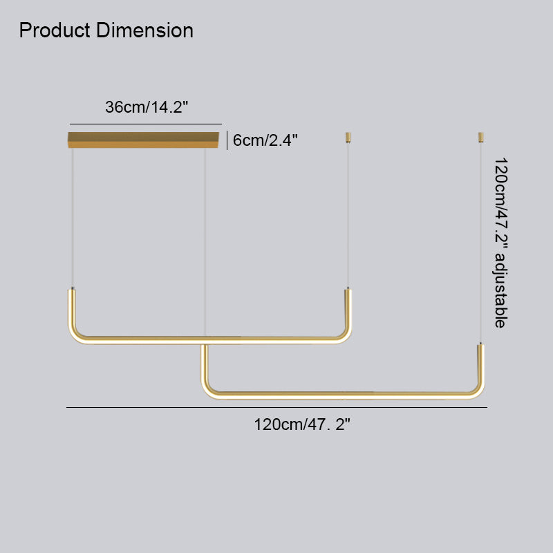 WOMO Tube Linear Pendant Light-WM2001