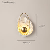 WOMO Marble Sculptural Art Wall Sconce-WM6036