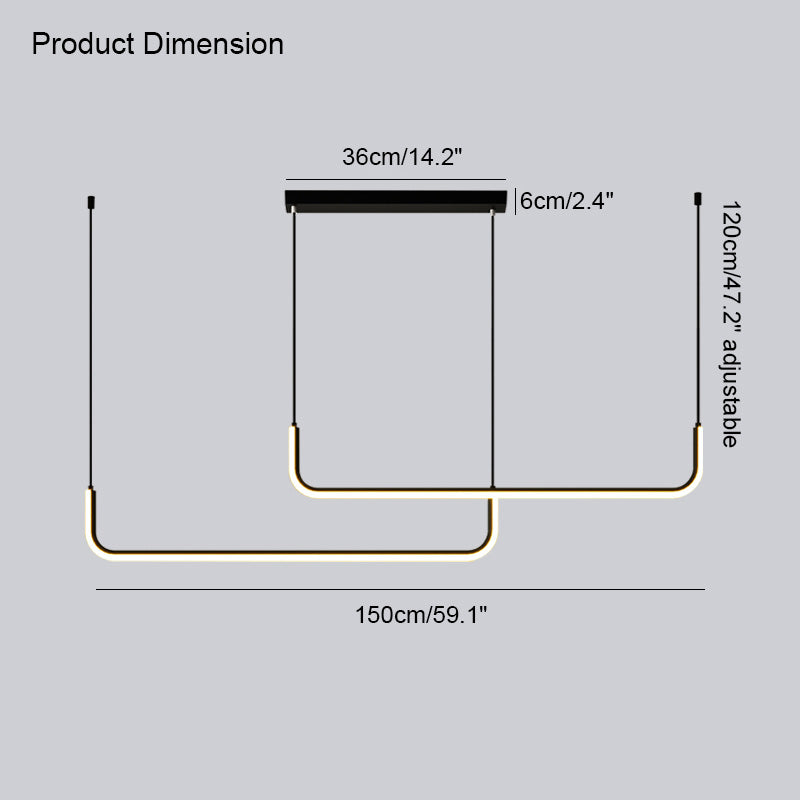 WOMO Tube Linear Pendant Light-WM2001