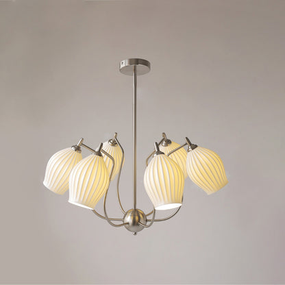 WOMO Fluted Ceramic shaded Chandelier-WM2121a