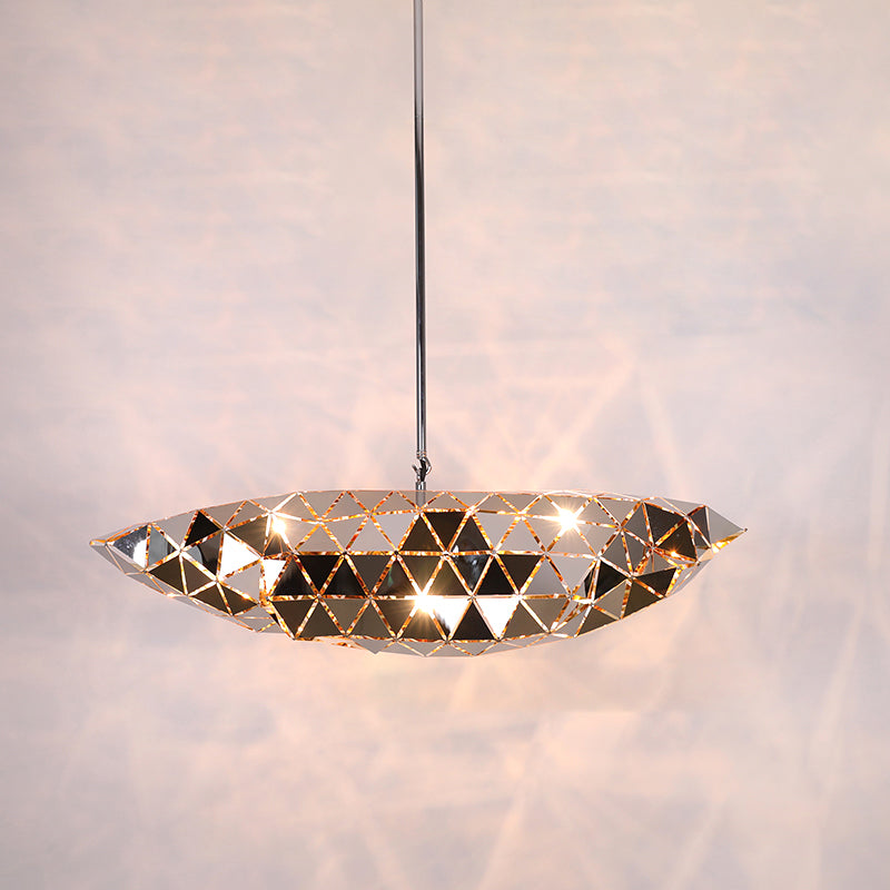 WOMO Geometric Chrome Pendant Light-WM2396