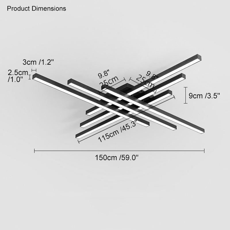 WOMO Grid Integrated Led Flush Mount Ceiling Light-WM1004