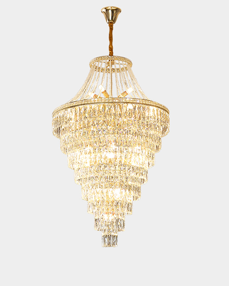 WOMO Oversized Gold Crystal Chandelier-WM2379