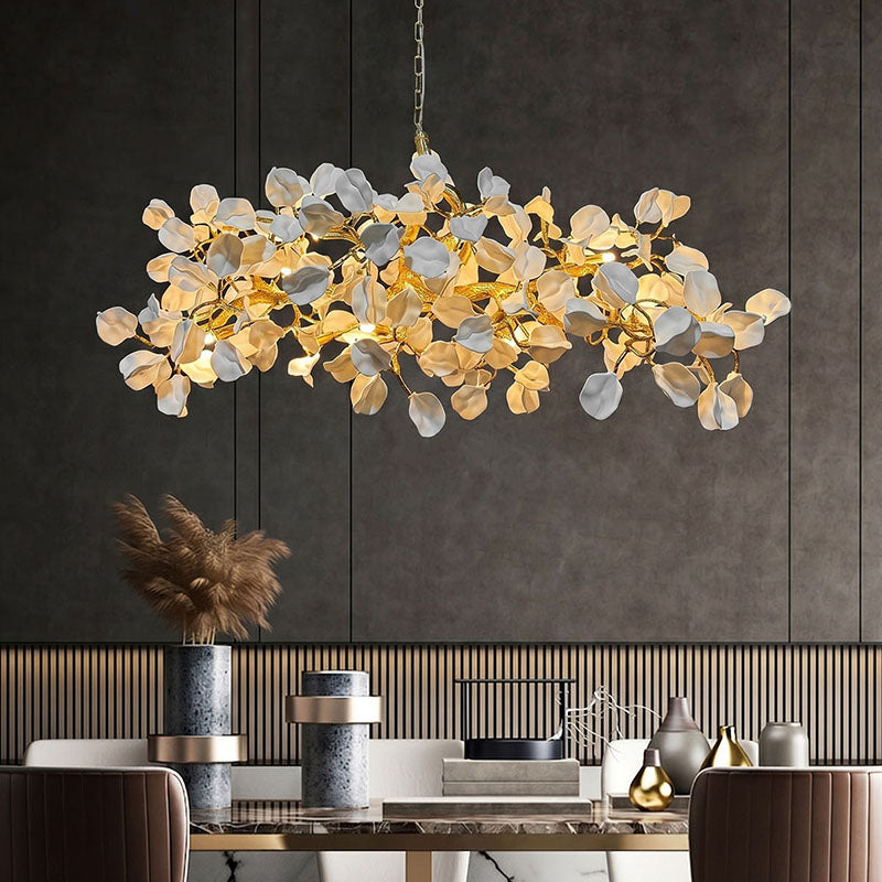 WOMO Ceramic Gingko Branch Chandelier-WM3351