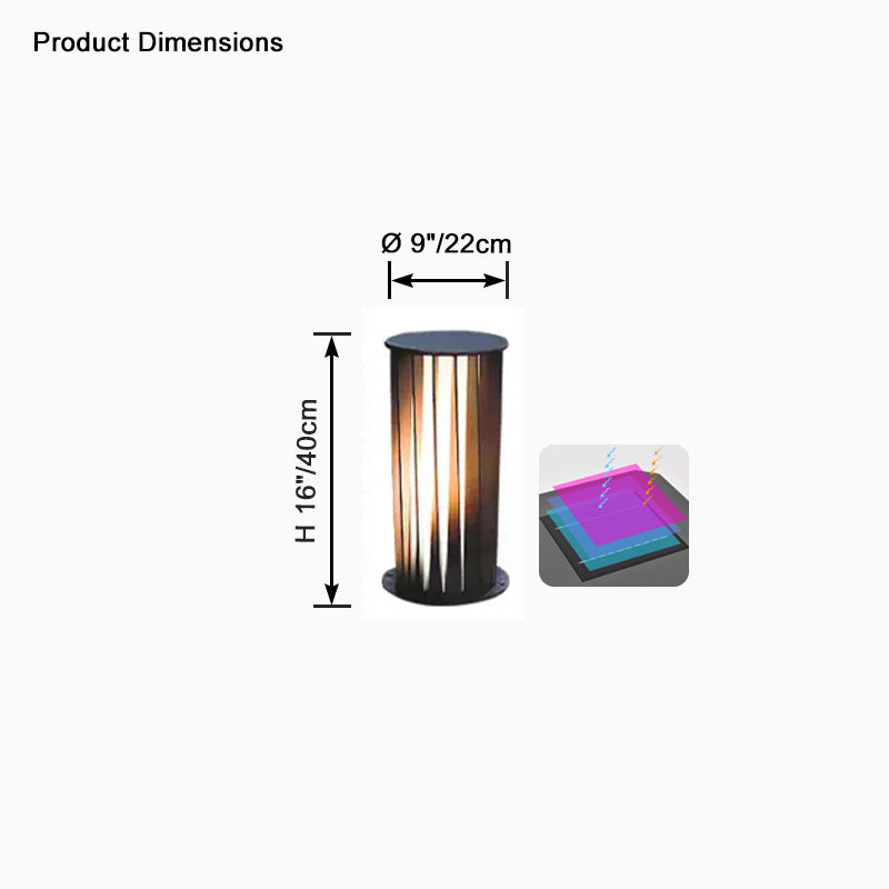 WOMO Decorative Solar Bollard Light-WM9179