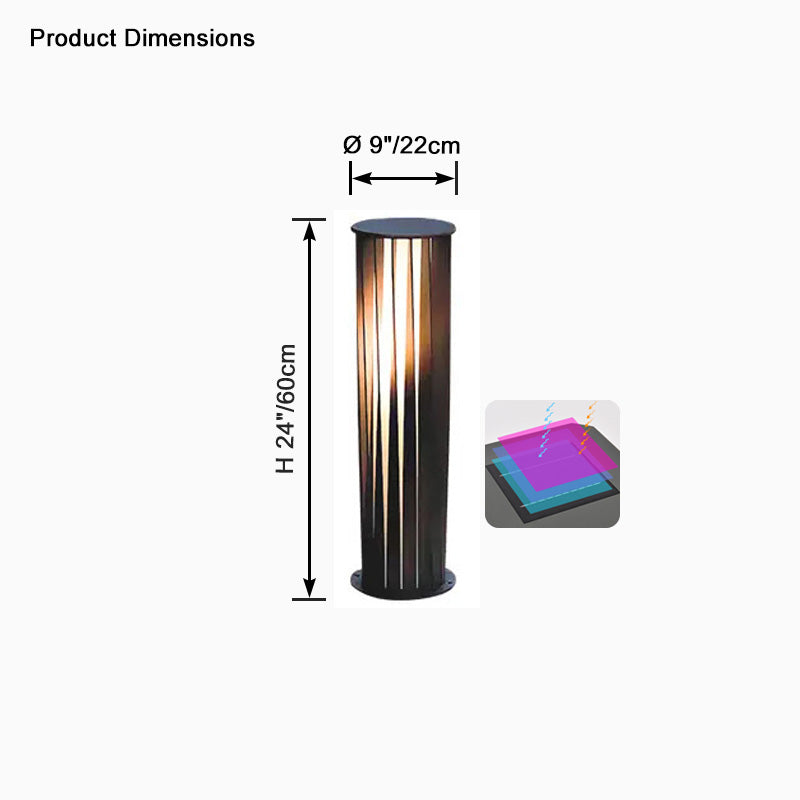 WOMO Decorative Solar Bollard Light-WM9179