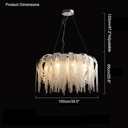 WOMO Tassel Round Chandelier-WM2087