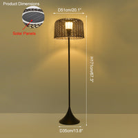 WOMO Solar Rattan Floor Light-WM9011