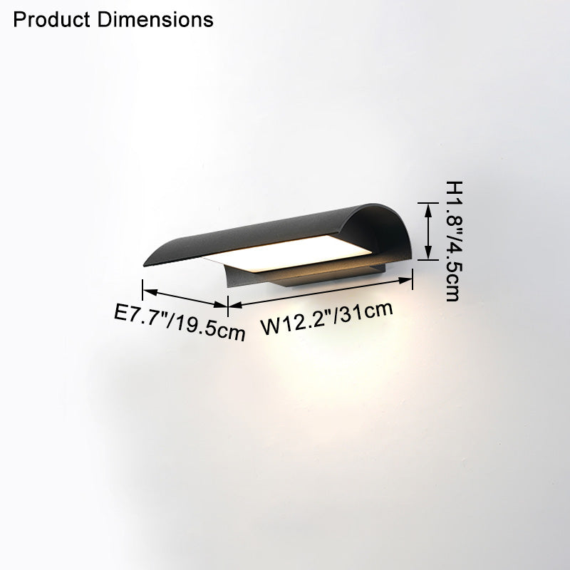 WOMO Curved Outdoor Wall Light-WM9070