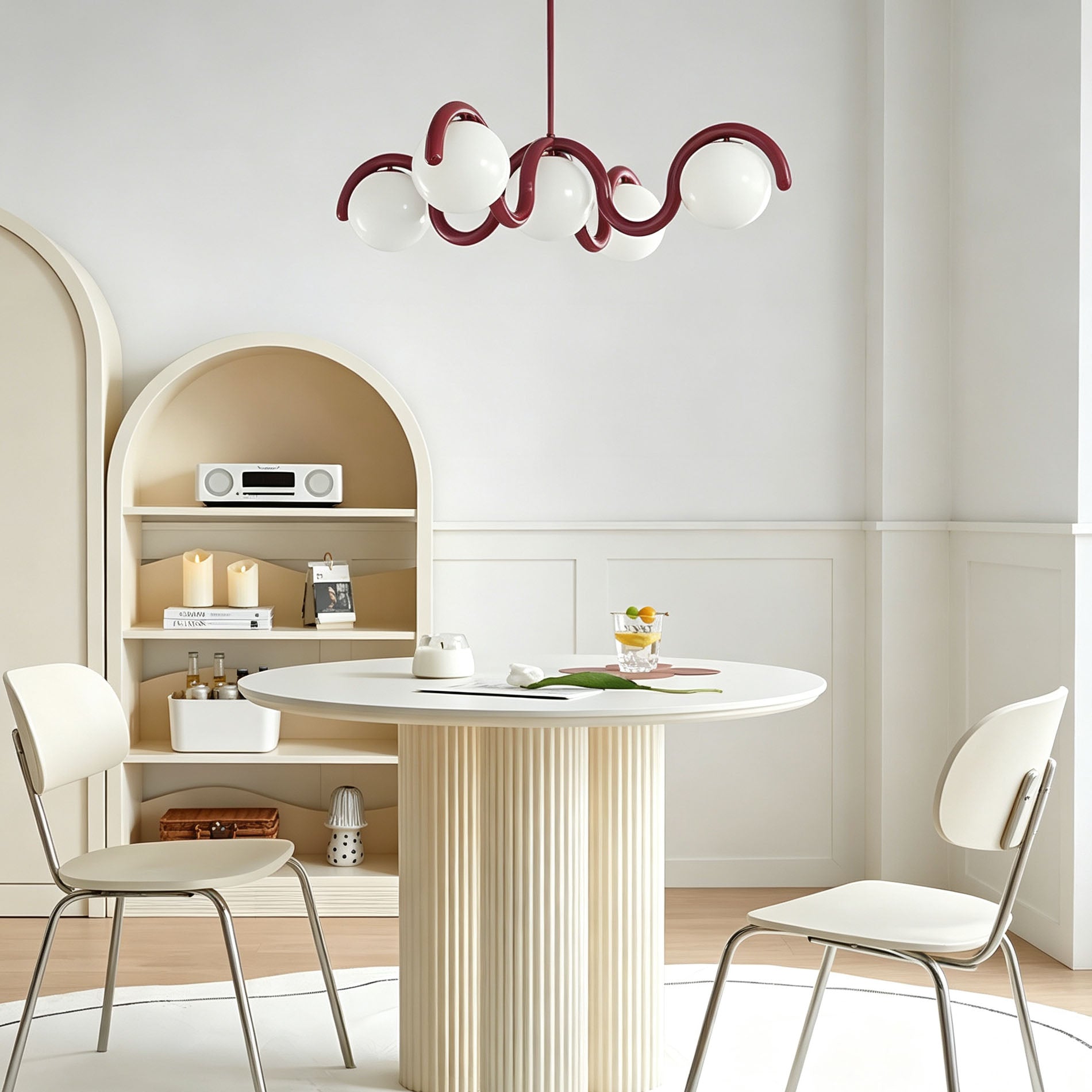 WOMO Minimalist Wave Glass Chandelier-WM3210