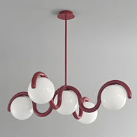 WOMO Minimalist Wave Glass Chandelier-WM3210