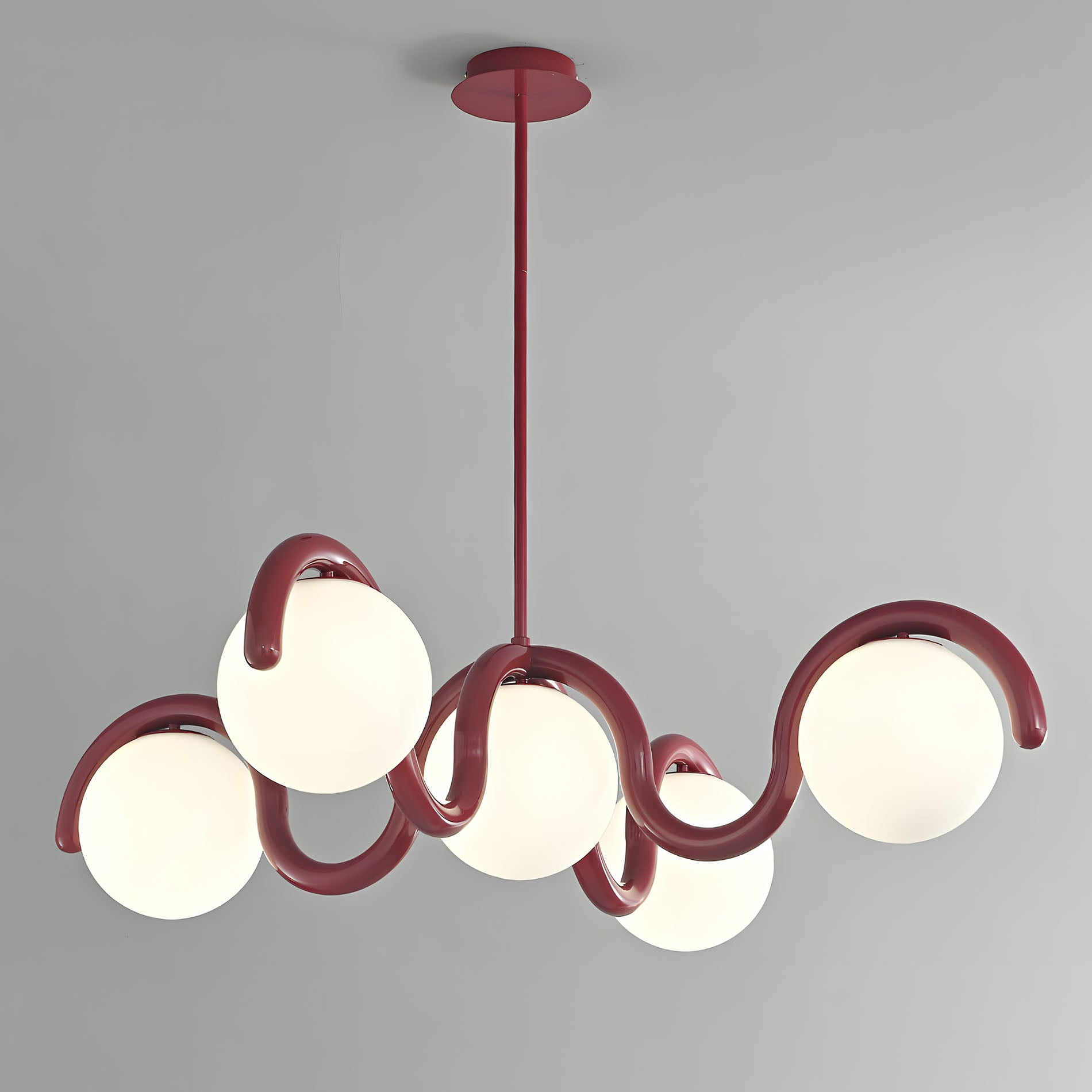 WOMO Minimalist Wave Glass Chandelier-WM3210