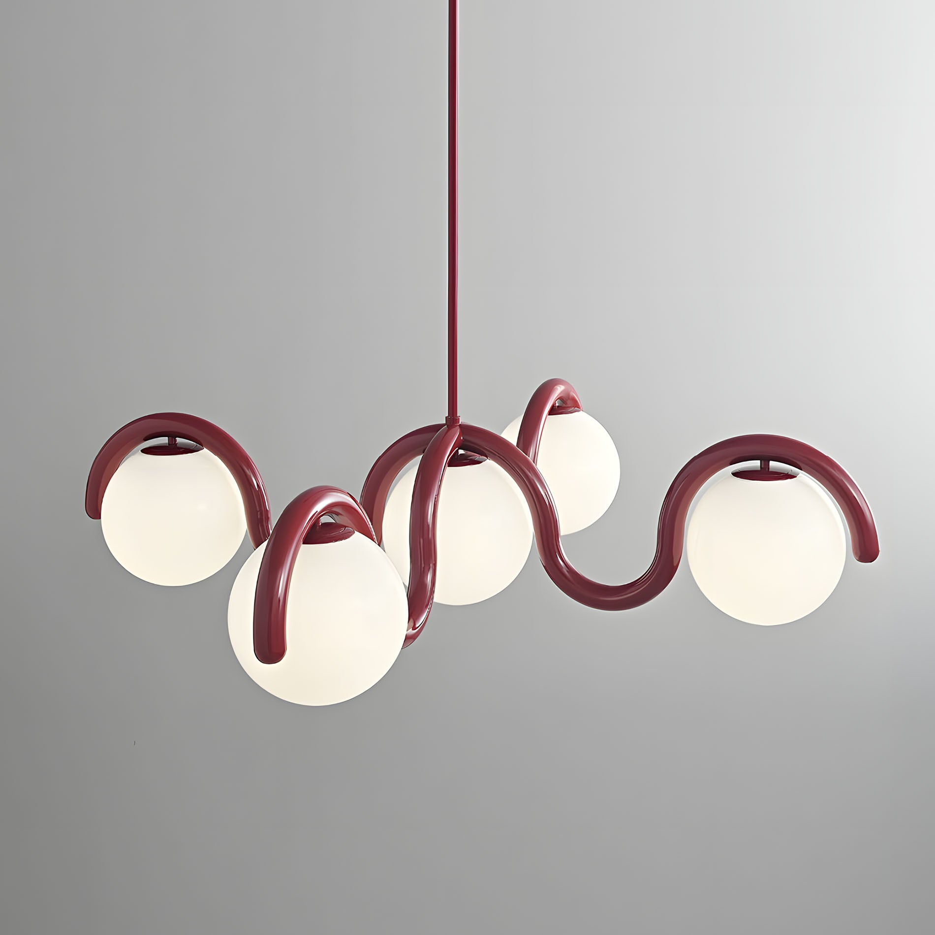 WOMO Minimalist Wave Glass Chandelier-WM3210