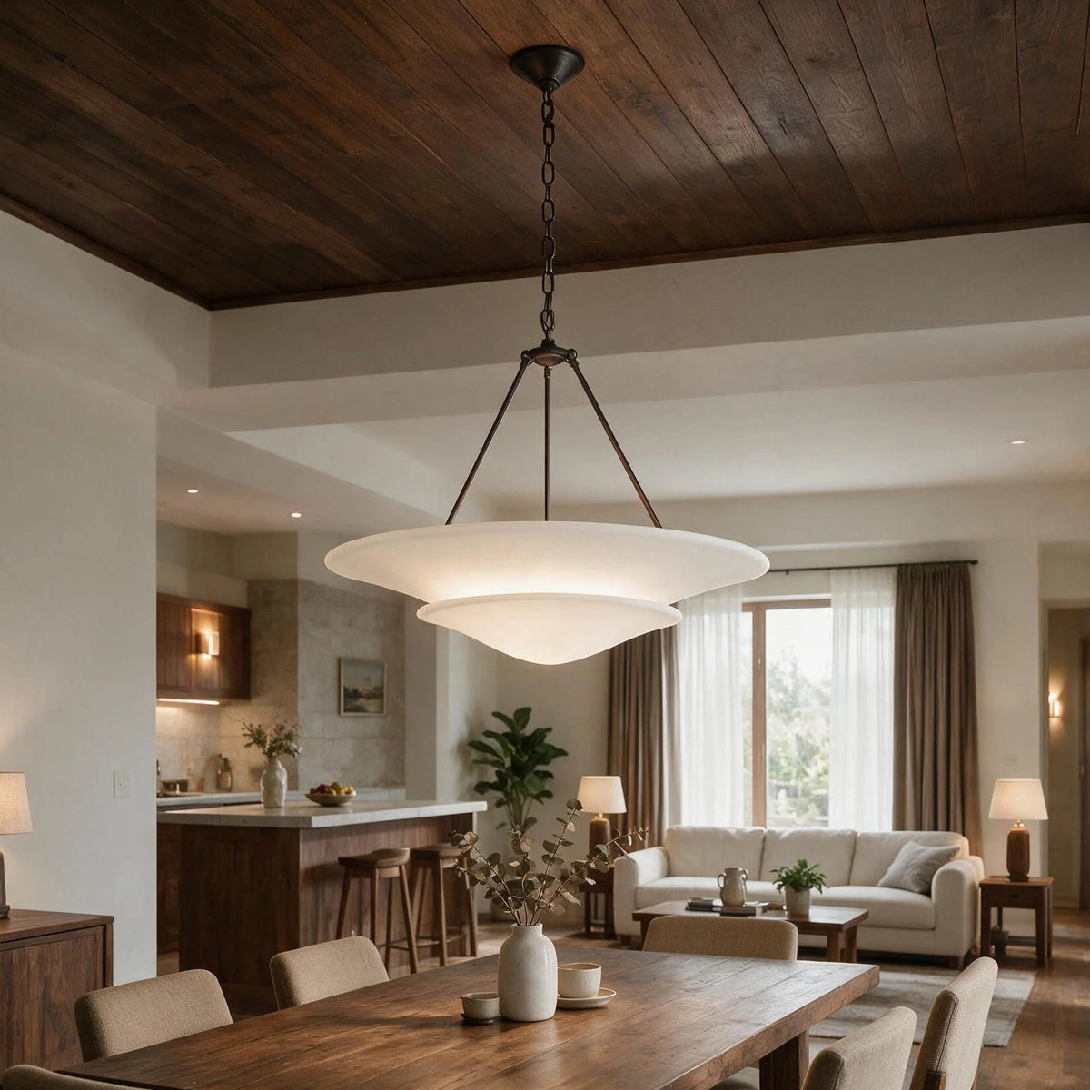 WOMO Wabi Sabi Snowstone Cone Pendant Light-WM3215