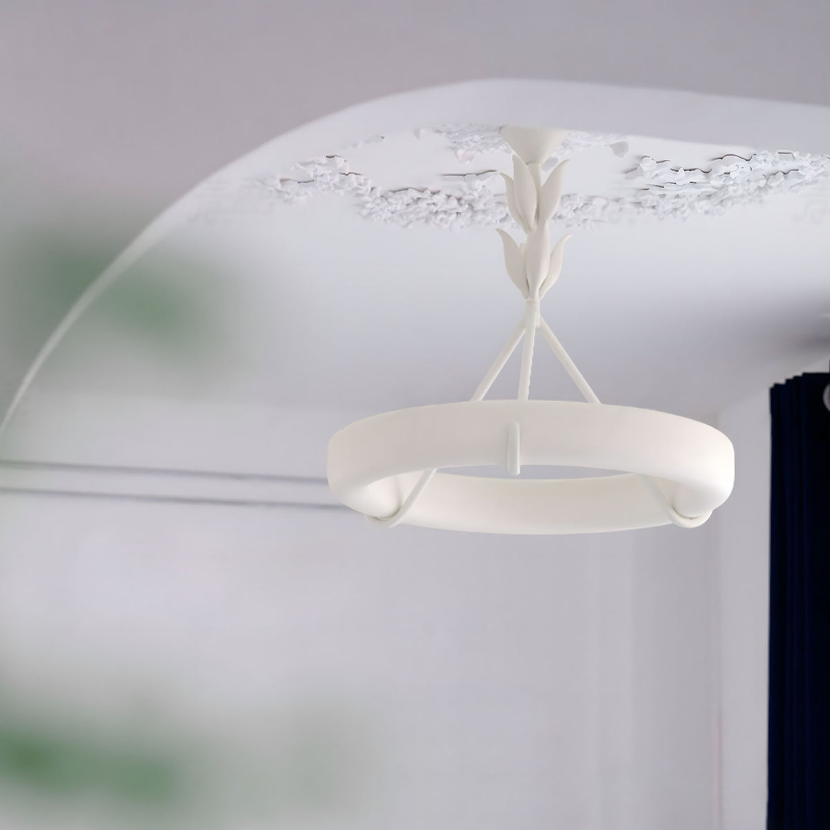 WOMO Mid Century Modern Plaster Round Chandelier-WM3216