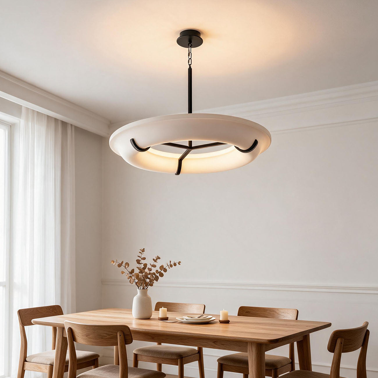 WOMO Wabi-sabi Plaster Round Chandelier-WM3217