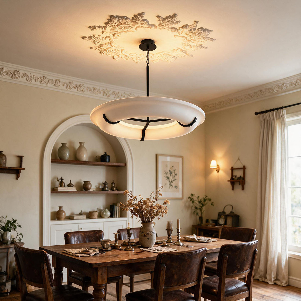 WOMO Wabi-sabi Plaster Round Chandelier-WM3217