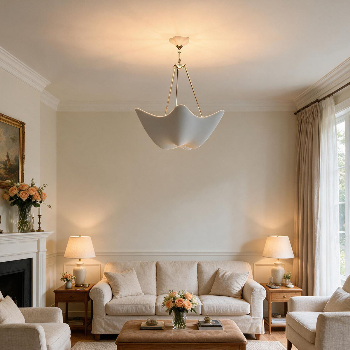 WOMO Wabi-sabi Plaster Flower Chandelier-WM3218