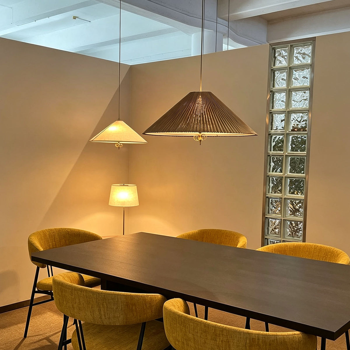WOMO Mid Century Modern Bamboo Cone Chandelier-WM3220