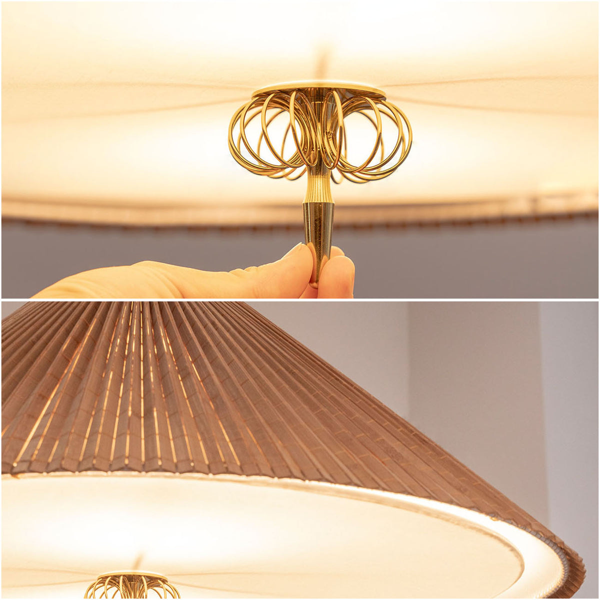 WOMO Mid Century Modern Bamboo Cone Chandelier-WM3220