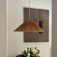 WOMO Mid Century Modern Bamboo Cone Chandelier-WM3220
