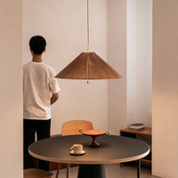 WOMO Mid Century Modern Bamboo Cone Chandelier-WM3220