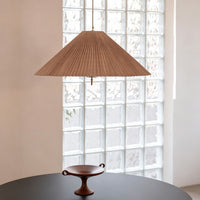 WOMO Mid Century Modern Bamboo Cone Chandelier-WM3220
